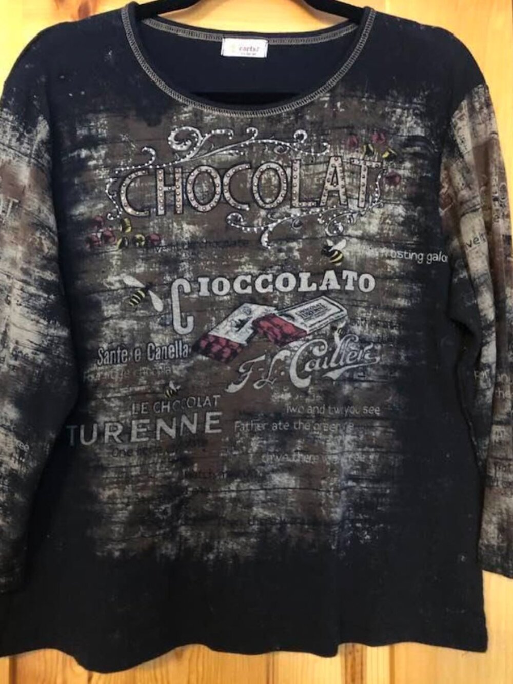 Cactus Chocolat 3/4 Sleeve top, XXL